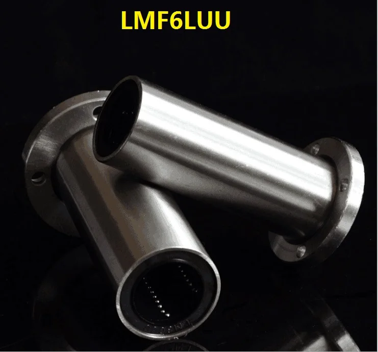 

100 шт./лот LMF6LUU 6 мм 6*12*35 мм Длинный тип, круглый фланец, линейные шарикоподшипники, втулка