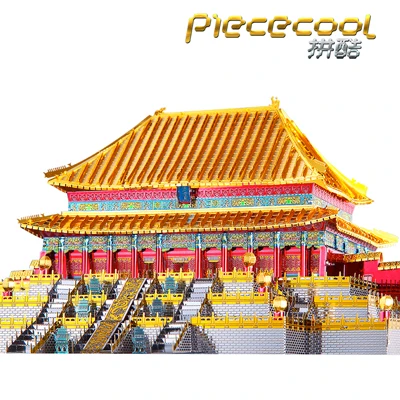 Hall of Superme Ha Piececool 3D металлическая головоломка зал суперма гармония Yuewang башня Строительная модель комплект головоломки Развивающие игрушки для взрослых детей - Цвет: Hall of Superme Ha
