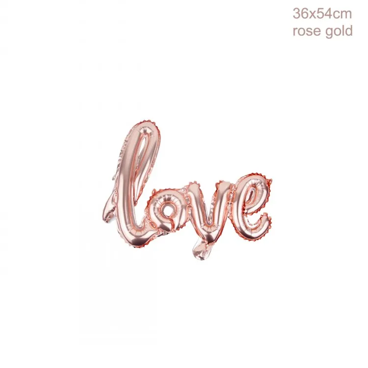 Small love LAPHIL цвета розового золота любовь шары из фольги в виде букв сладкий Свадебные украшения LOVE фольгированный шар Юбилей День Святого Валентина вечерние поставки - Цвет: Small love