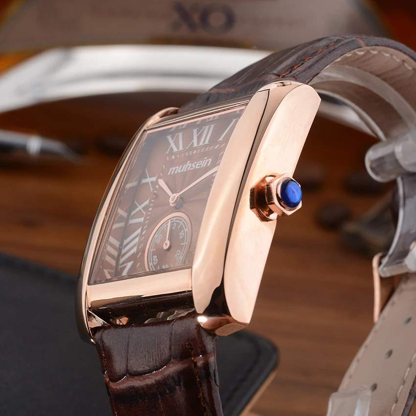 Muhsein повседневные деловые водонепроницаемые часы из нержавеющей стали кварцевые