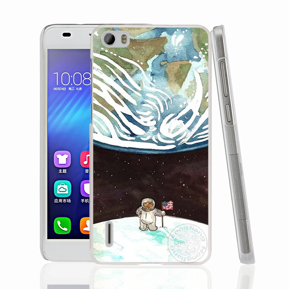 HAMEINUO чехол для сотового телефона с изображением космоса Луны huawei honor 3C 4A 4X 4C 5X 6 7 8 Y3