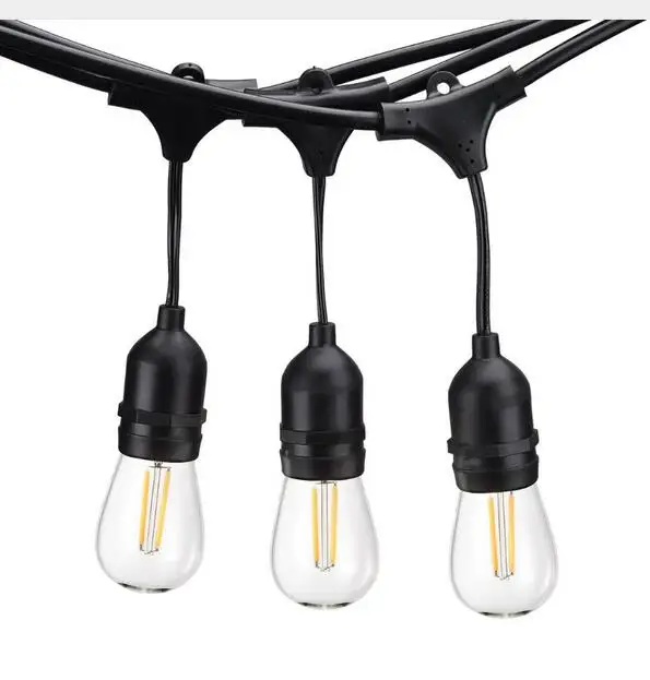 5M with 10 LEDS Commercial Grade String Lights outdoor 2W Bulbs for Garden Party Wedding Pergola Patio Lights Waterproof