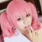 Аниме Inu X Boku SS Roromiya Karuta Короткие Розовые конский хвост косплей волосы термостойкие косплей костюм парик + Бесплатный парик Кепка