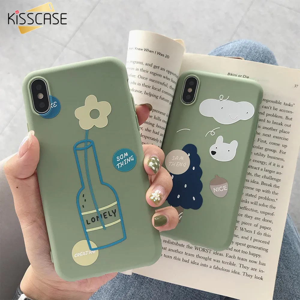 KISSCASE Chic Pattern Silicone Phone Case For iPhone XR X XS MAX Soft TPU 7 8 6S Plus Ultra Thin Accessorie |
