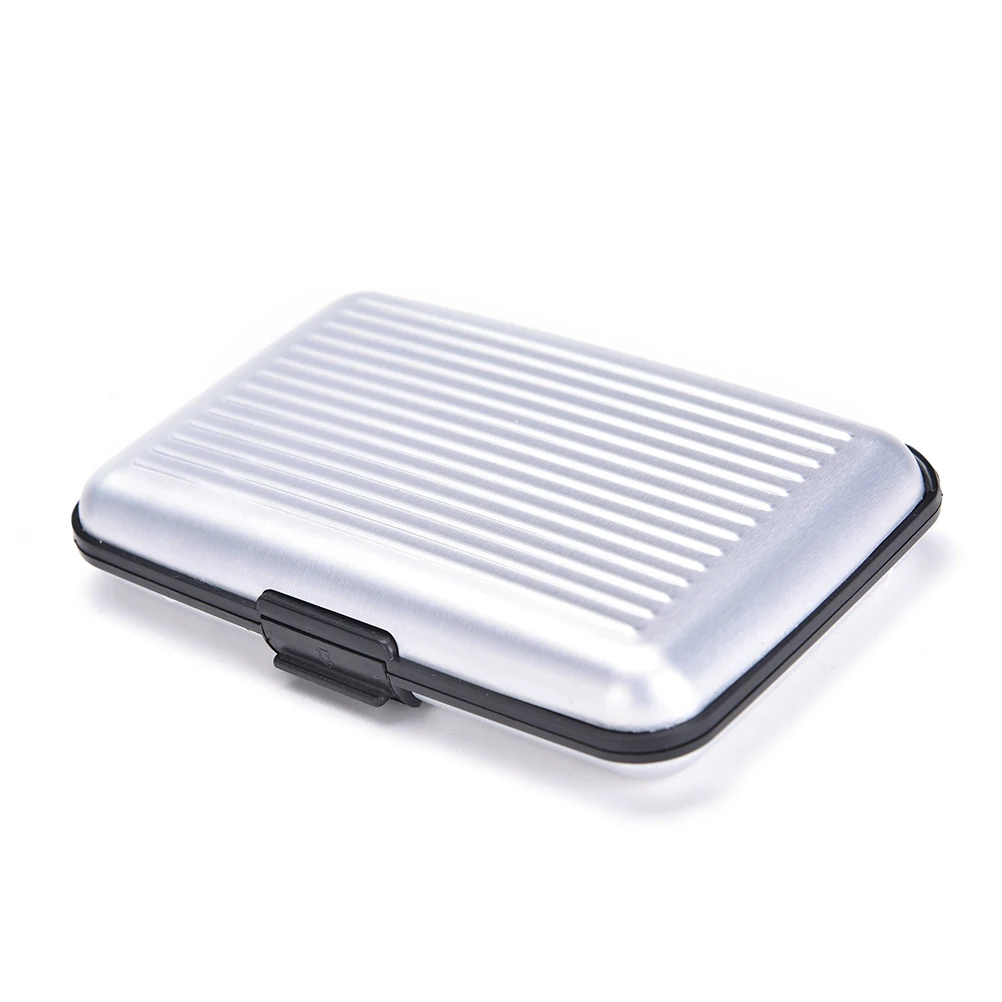 

Aluminum Business Shiny Metal Cardholder Box Card Holders & Note Hold Card Waterproof Credit Card ID Holder Case