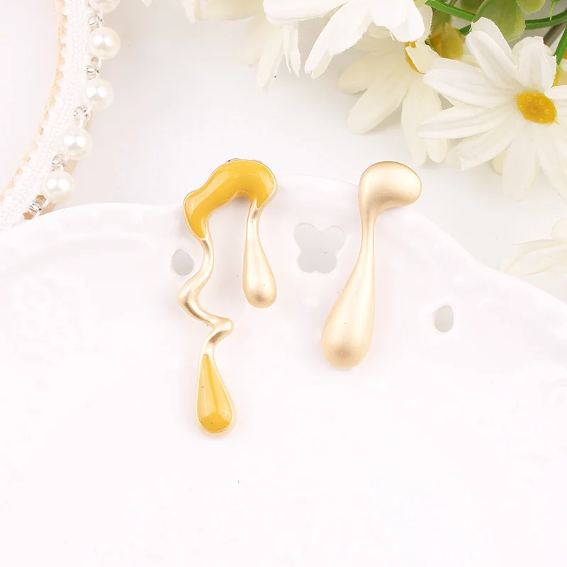 Женские серьги в стиле ретро LUBOV Разноцветные с эмалью и золотистым