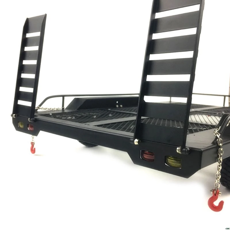 

Metal Trailer For 1/10 Rc Rock Crawler Truck For Trx4 For Axial Scx10 90046 90047 Cc01 D90 D110