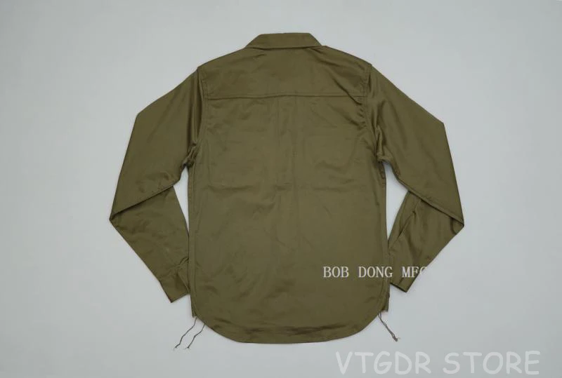 BOB DONG USN Военные рубашки с длинным рукавом, винтажные мужские топы в армейском стиле США, L