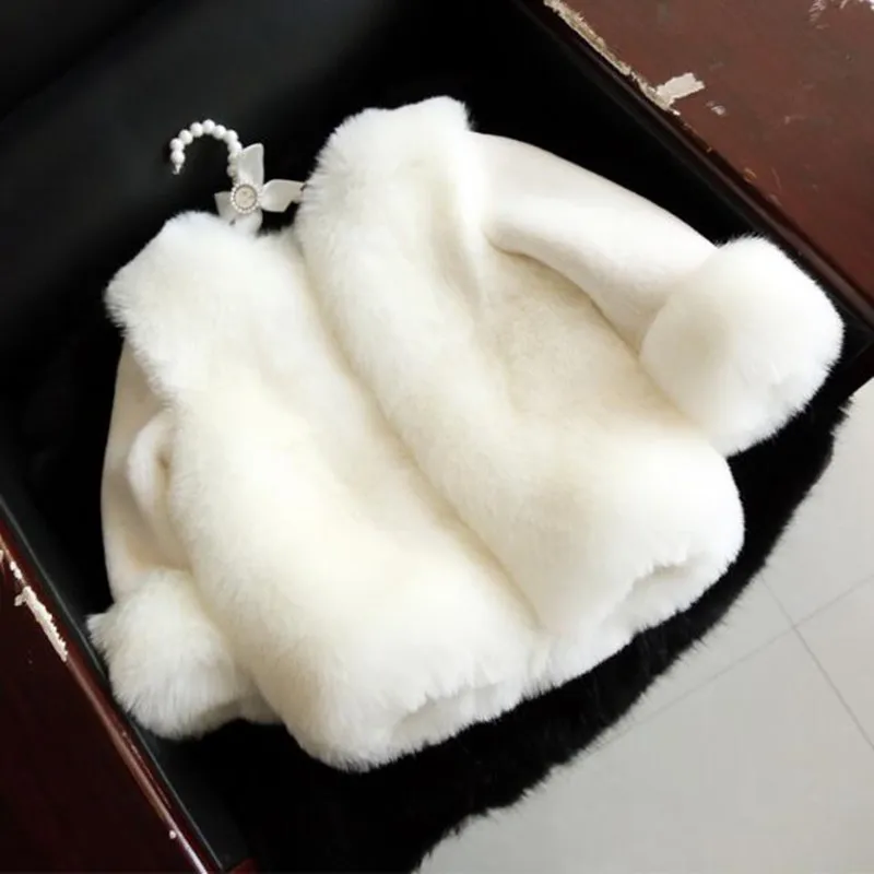 Furry Baby 2018 Autumn Winter Faux Fur Coat Infant Clothing Jacket Keep Warmming Girl Thick Cotton Single-breasted Clothes N285 | Детская