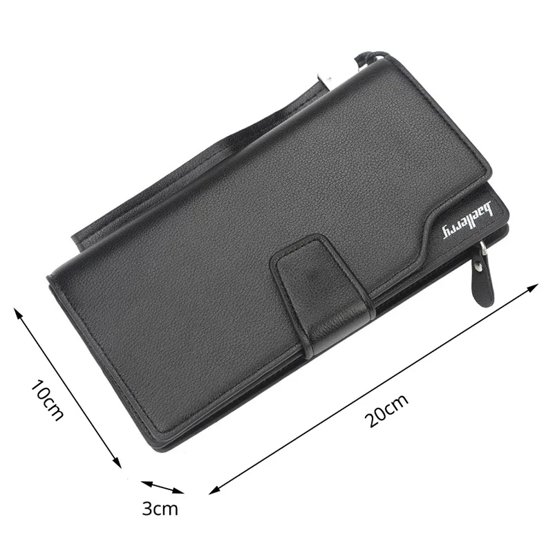 

Men Wallets Business Long Zipper Coin Purse Casual Clutch Wallet Card Holder Vintage Male Wallet Phone Bag