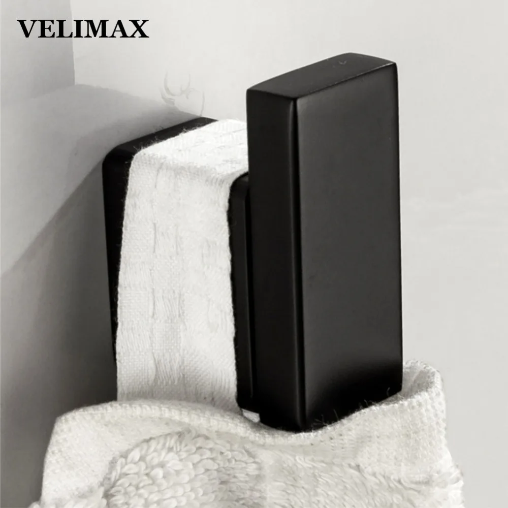 VELIMAX SUS304 Нержавеющая сталь Полотенца крючок одинарный настенный современные для
