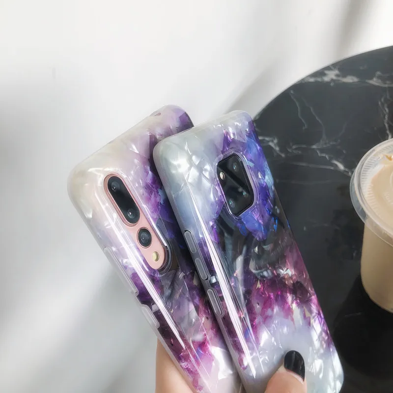 Чехол для телефона Huawei P20 P30 Pro чехол Honor 10 9 мягкий силиконовый фиолетовый