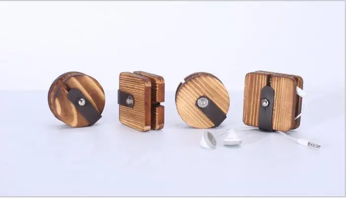 FlyBird унисекс наушники сумка удобно Pine случае мода натуральной наушников намотки