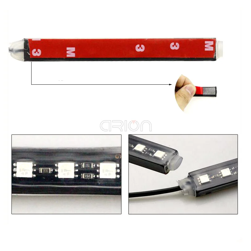 4 шт. автомобильные RGB Светодиодные полосы света светодиодные 16 видов цветов