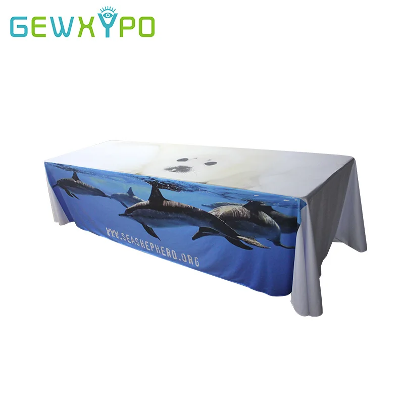 8ft свободная пригонка для рекламы печать на стол бизнес дисплей Полиэстровая