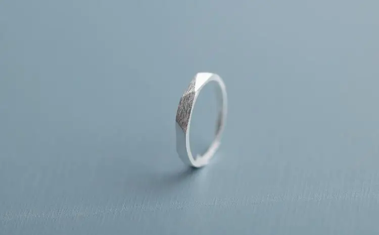 Bijoux модное Настоящее 925 пробы Серебряное геометрическое кольцо для женщин Boho регулируемое S925 античное кольцо Anillos joyas de plata