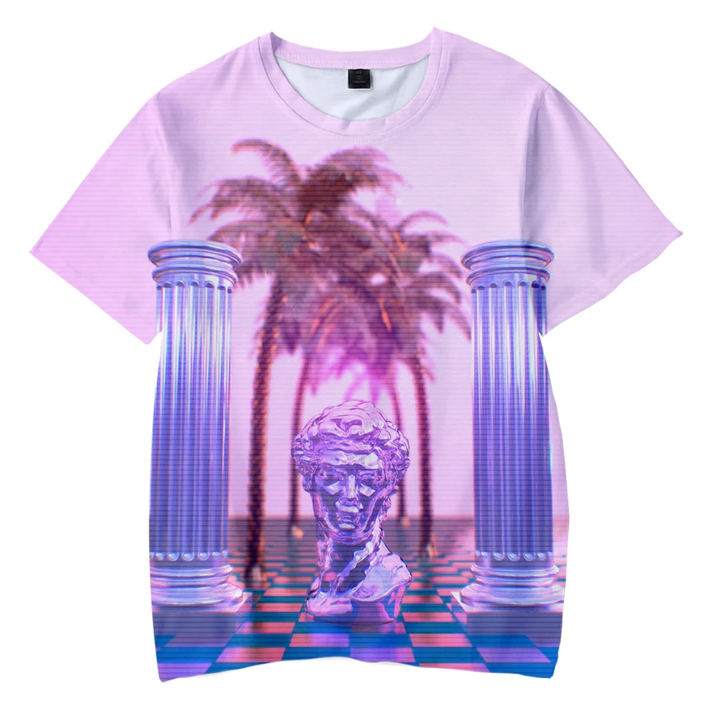 Детская футболка Vapourwave Harajuku с короткими рукавами и 3D-принтом для мальчиков