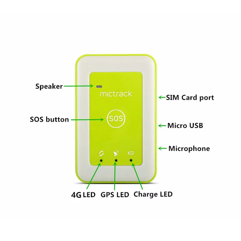 Mictrack 4 г личные gps трекер MT510G Поддержка двусторонний голосовой SOS геозона