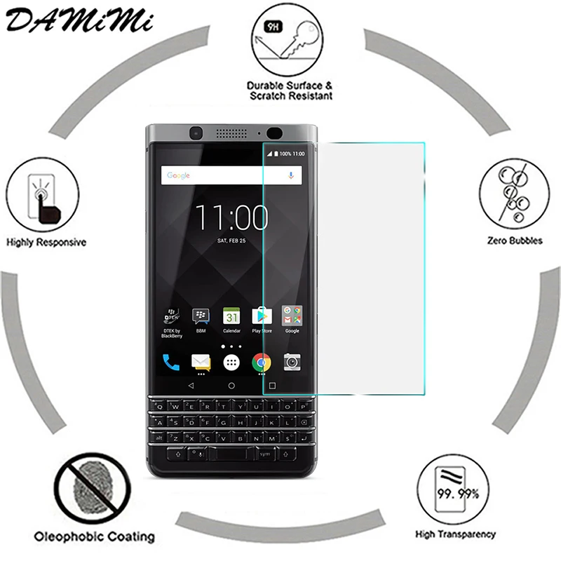 9 H 2.5D закаленное Стекло для blackberry keyone DTEK70 протектор спереди пленка