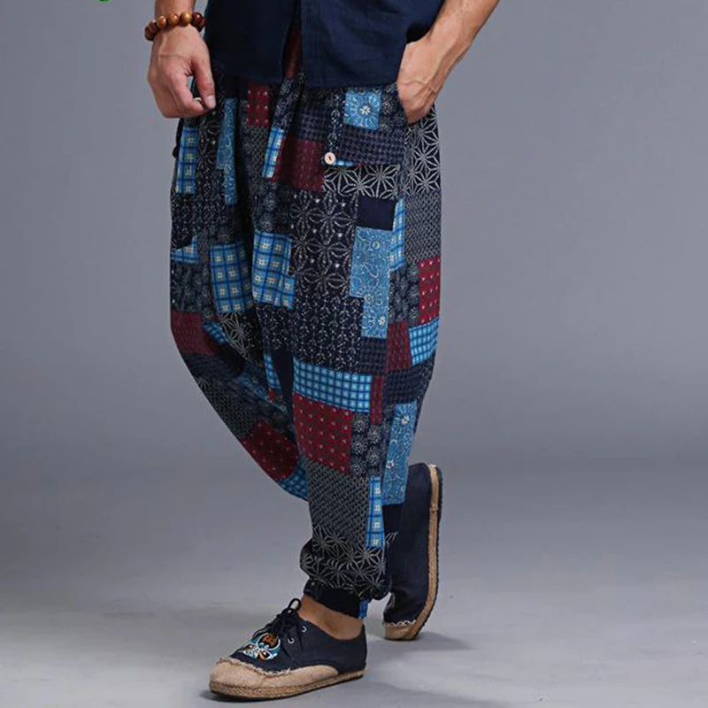 Ethnic Dance Casual Pants Loose Harem Pant Men Women Trousers Long Pants Cotton Linen Pants Hombre Sweatpants Unisex Trousers