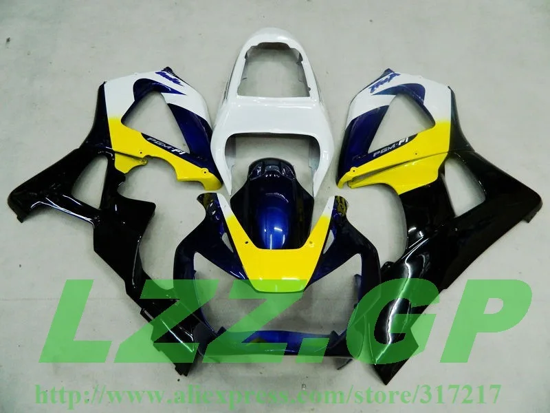 

Injection fairing kit for HONDA CBR900RR 929 00 01 Yellow blue black white CBR 900RR 2000 2001 CBR929 00 01 929RR fairings LZZ.