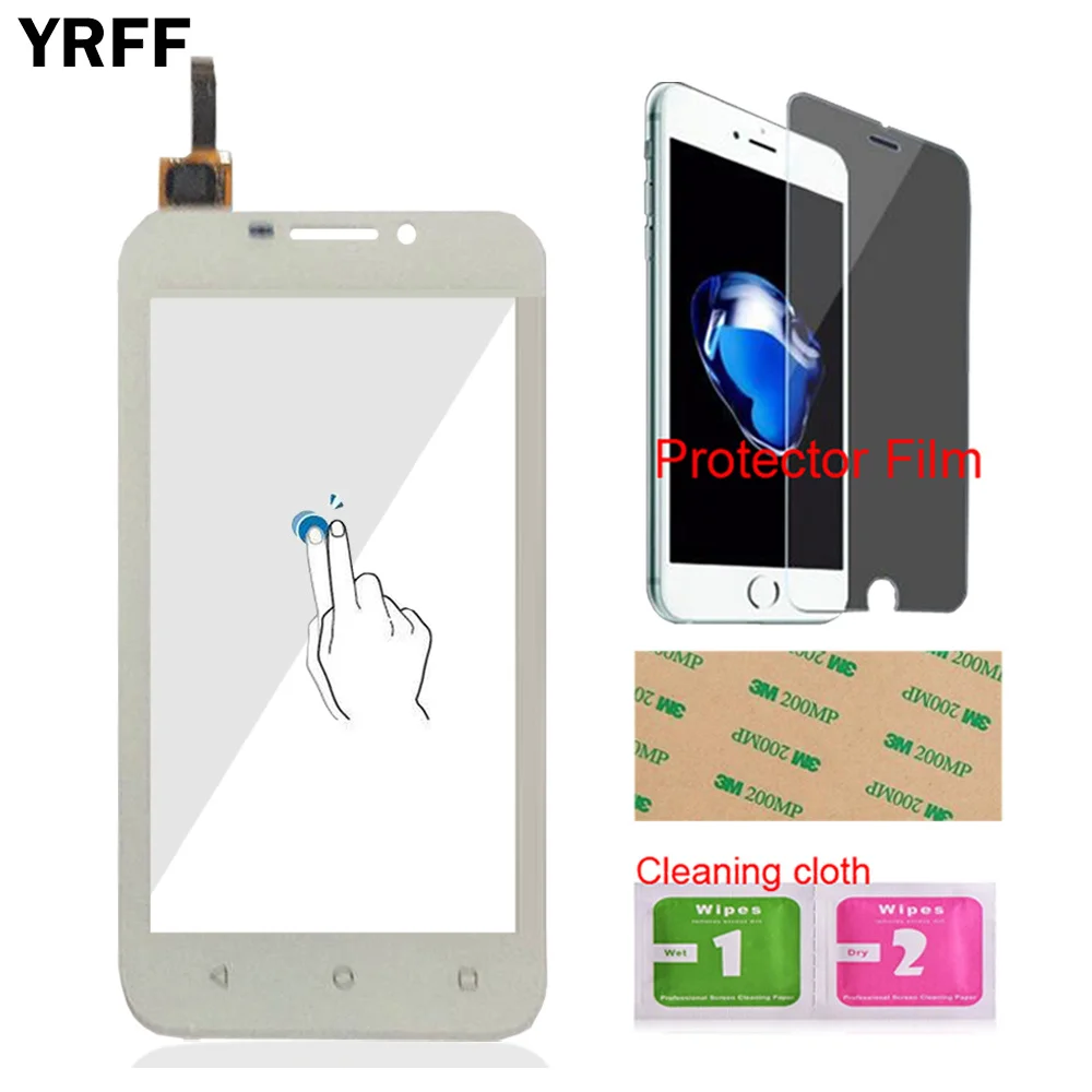 YRFF для huawei Y541-U02 Y541U02 Y5 Y5c сенсорный экран дигитайзер Переднее стекло Len сенсор панель Инструменты Защитная Пленка Клей
