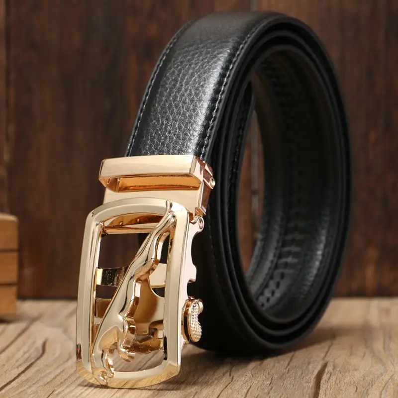 

2020 brand new famous designer belts men high quality belt gold Wolf Head buckle Girdle 130cm casual waist strap cowboys jeans