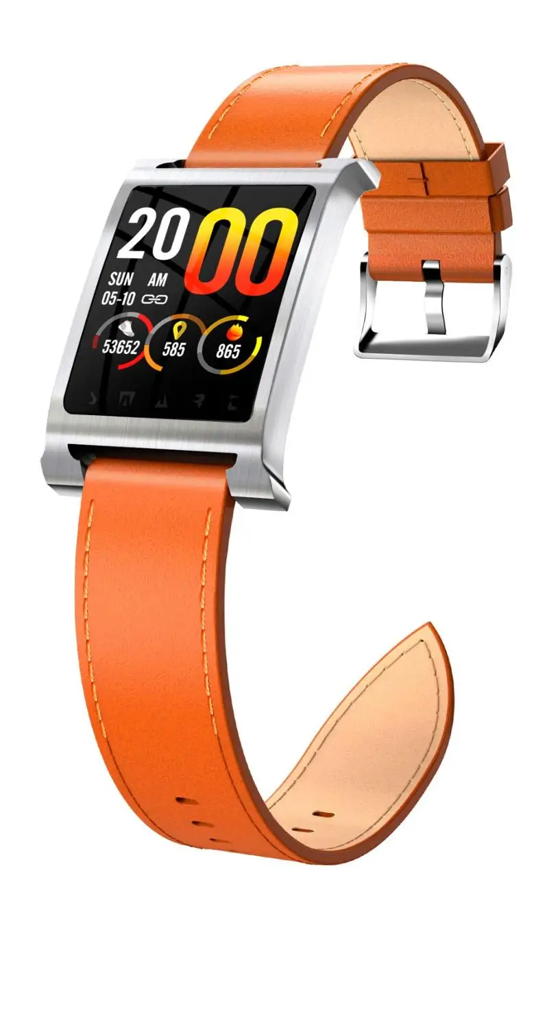 leather orange K6 Модные Смарт-часы 1.3" HD Цвет сердечный ритм кровяное давление кислородные часы фитнес-часы для мужчин и женщин PK P68 - Цвет: leather orange