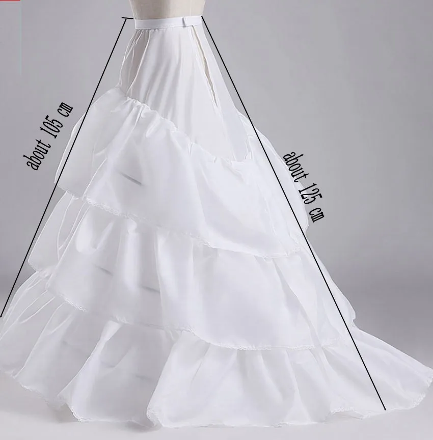Белые Свадебные Нижние Юбки 3 слоя дешевая Женская Нижняя юбка jupon кринолин vestido