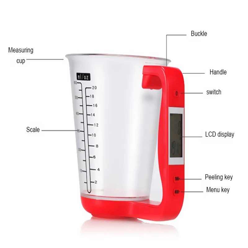 Лидер продаж электронный мерный стакан Кухонные весы Цифровой шейкер инструмент