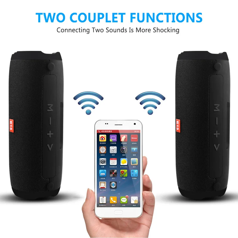 Новый беспроводной портативный открытый сабвуфер автомобильный аудио E13 Мини