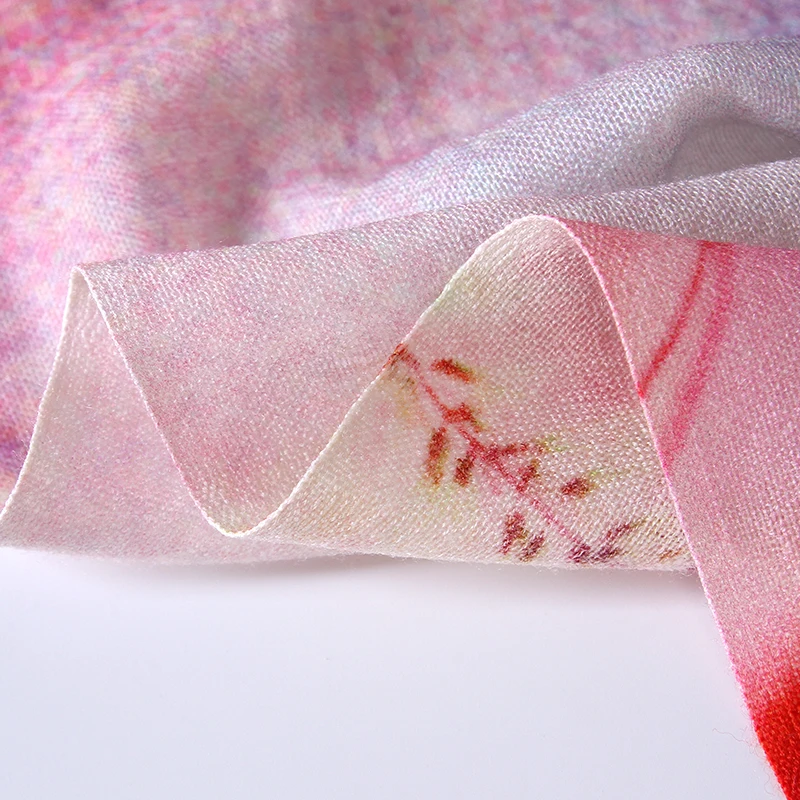 Зимний шарф для женщин из чистой шерсти и среднего возраста тонкий термальный