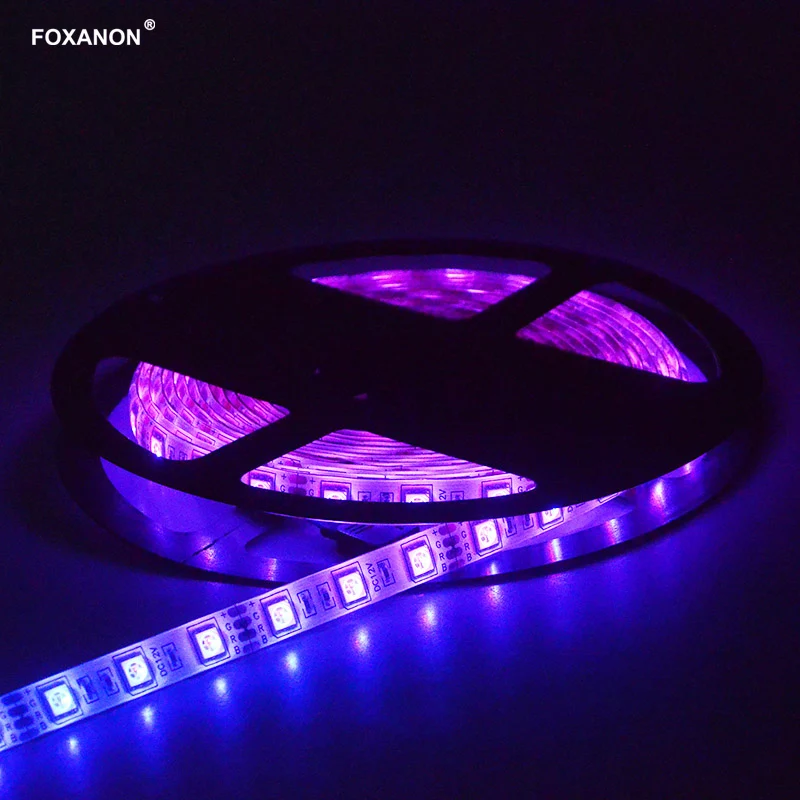 Foxanon SMD 5050 Светодиодная лента Водонепроницаемая 5 м 60 светодиодов/м DC 12 В гибкие