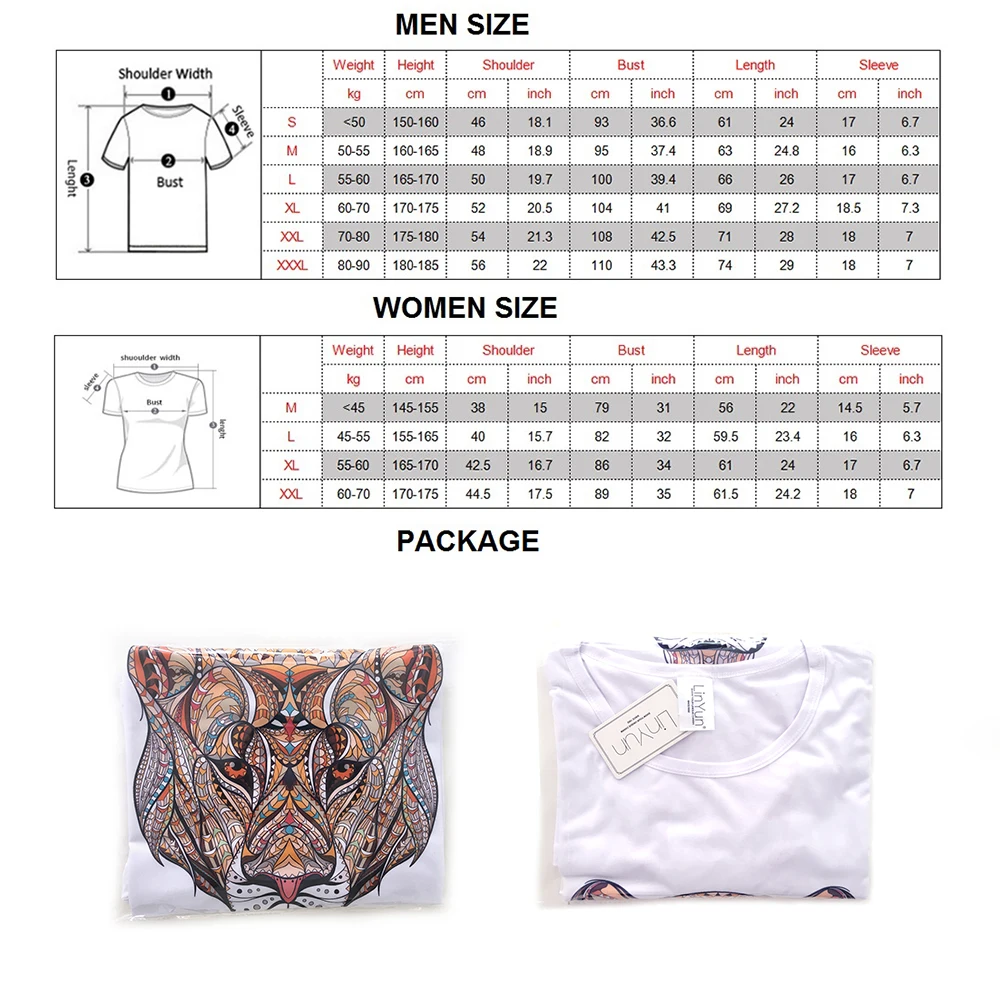 Linyun 3D черепа Бодибилдинг Футболки Для женщин хлопок универсальные панк-рок