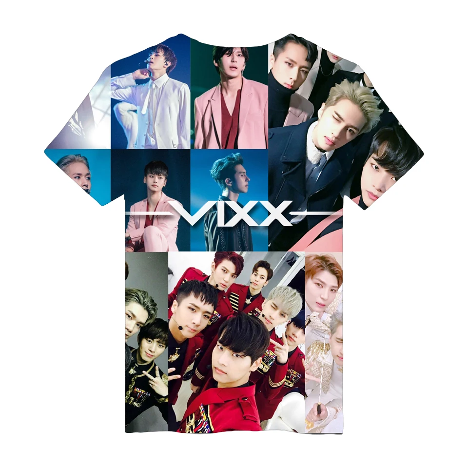 KPOP 2018 VIXX Корейская летняя популярная 3DT рубашка с принтом для девушек поклонников