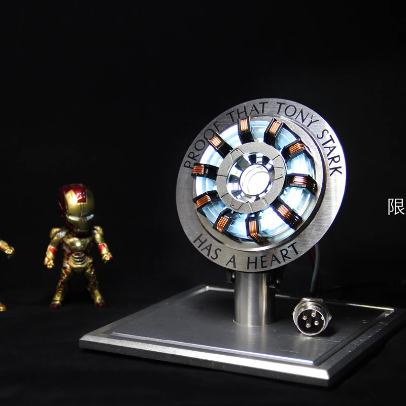 Классные! 1:1 масштаб Железный человек дуговой реактор MK1 и MK2 RC Светодиодный светильник база металлический материал как фильм фигурка игрушка подарок ребенку