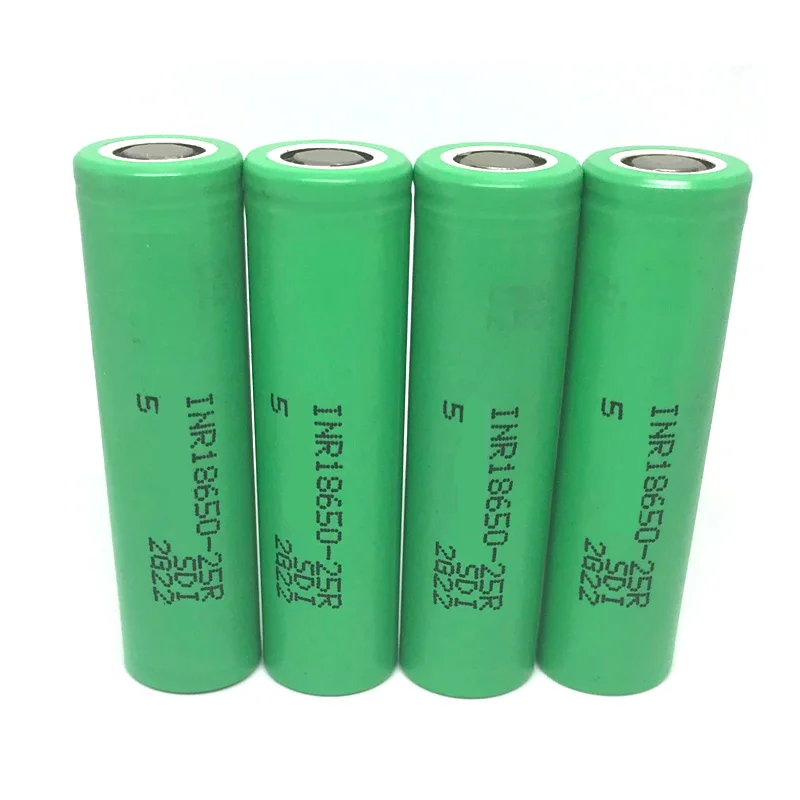 4pcs Оригинальные разрядные литиевые батареи INR18650 25R для samsung 3,6 V аккумуляторные батареи фонарик электронная сигарета - Цвет: 4pcs