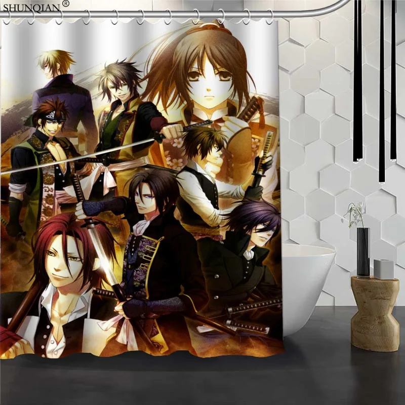 НОВАЯ душевая занавеска Hakuouki водонепроницаемая ткань полиэфирная Штора для