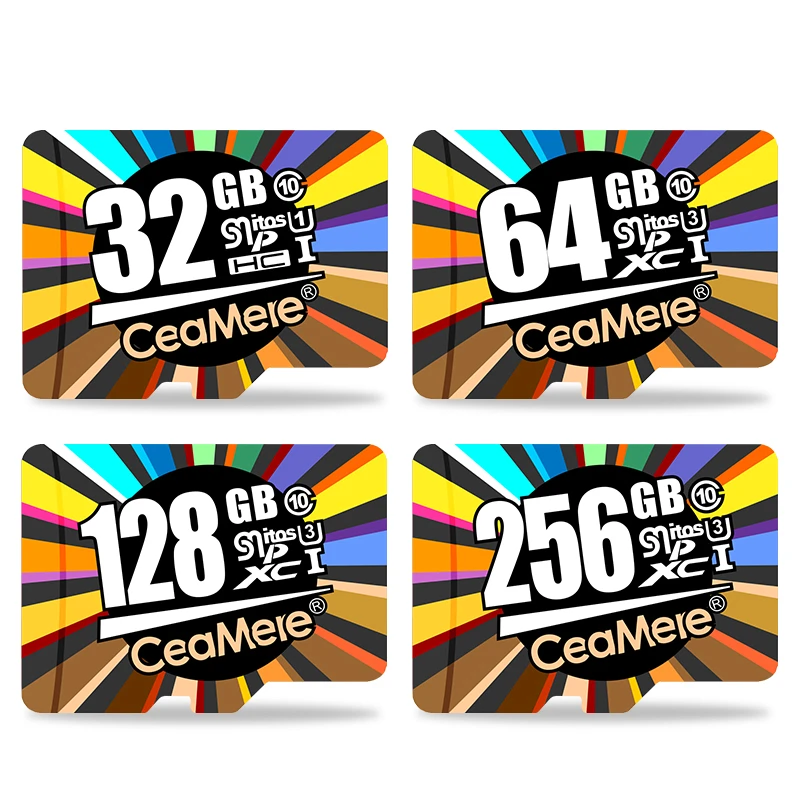 Карта памяти Micro SD CeaMere карта класса 10 U3 UHS 3 256 Гб 128 64 32 флеш 1 TF/SD карты для