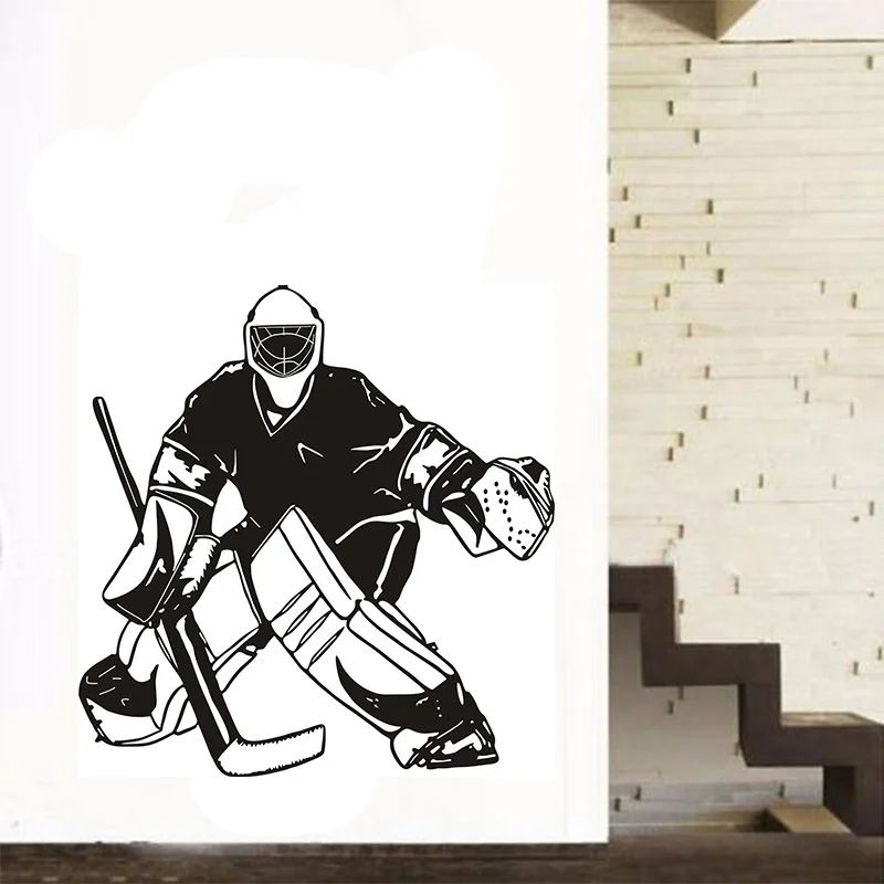 POOMOO Wall Paintings Room Decor Art Vinyl Sticker Mural Decal Hockey Goalkeeper Big Large | Дом и сад