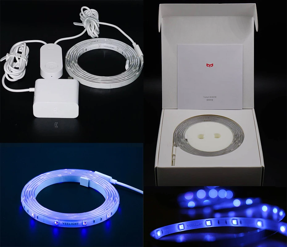Xiaomi Yee светильник RGB светодиодный 2 м умный светильник полоса умный дом для приложения WiFi работает с Alexa Google Home Assistant 16 миллионов красочных