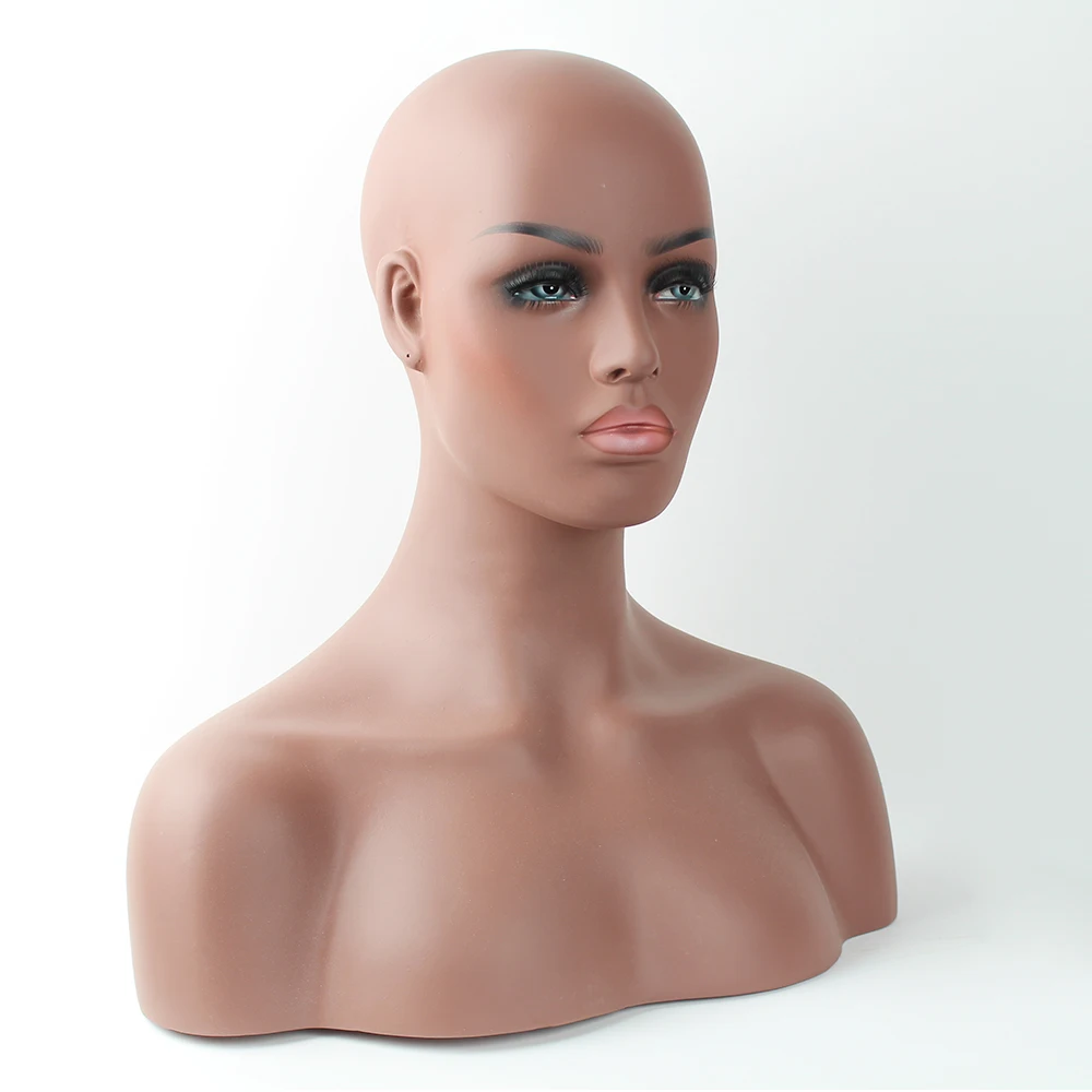 Реалистичная женская голова манекена из стекловолокна грудь для парика|mannequin head