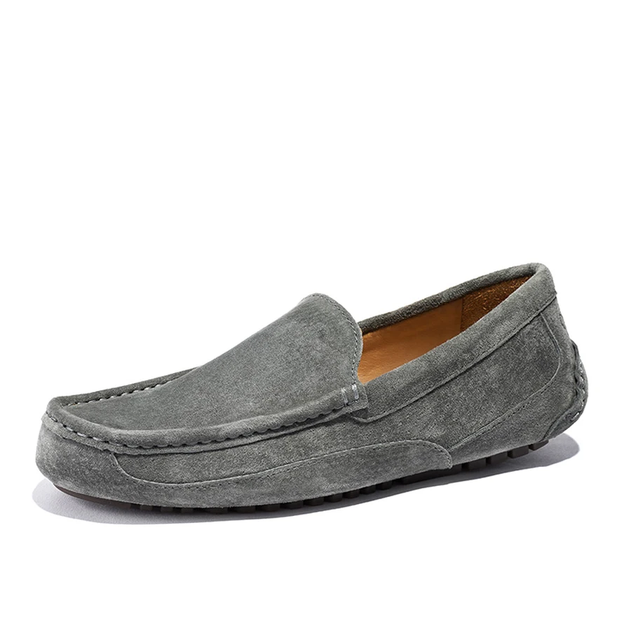 Лоферы мужские из натуральной кожи повседневные деловые туфли без застежки