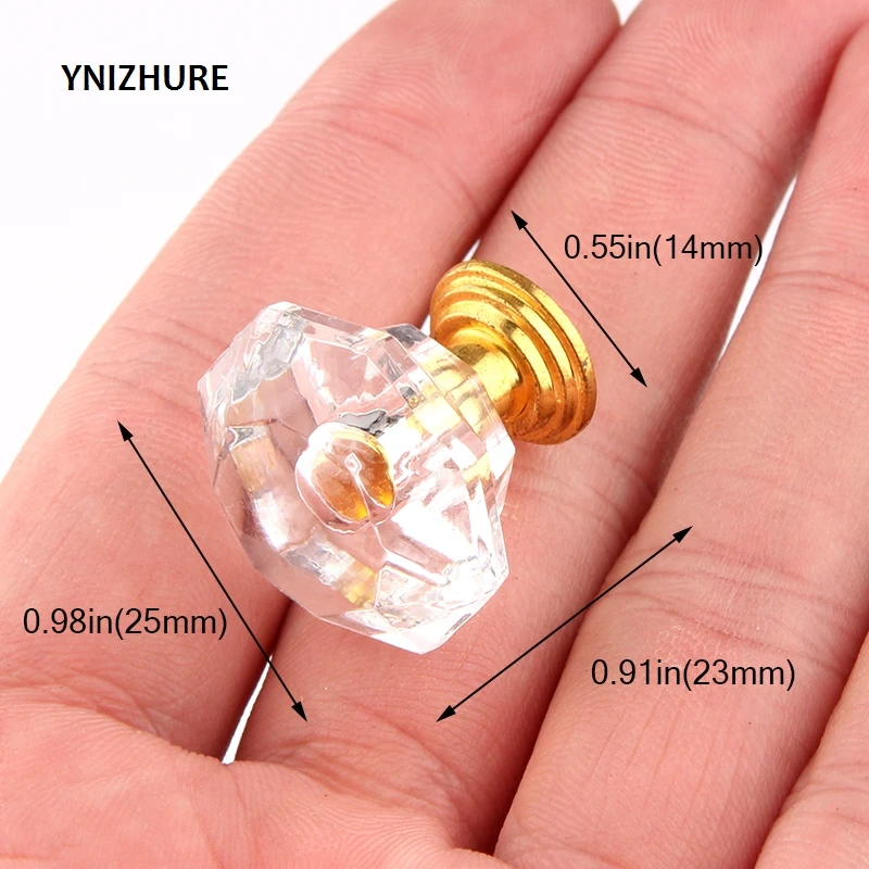 10 шт./компл. ручка для выдвижных ящиков шкафа ящика фурнитура золотая алмазная