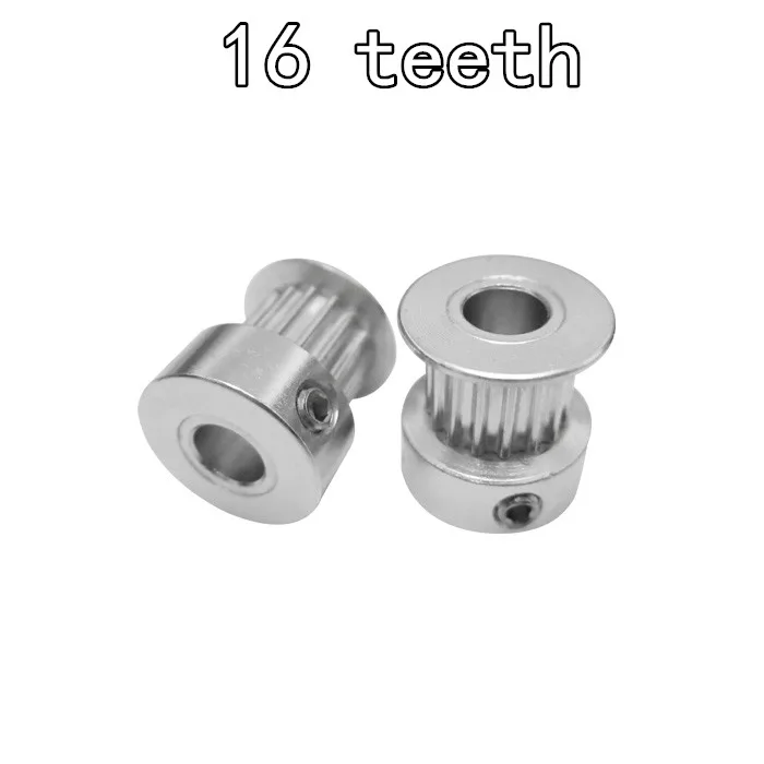 

3D Printer GT2 Timing Pulley 16teeth ( 16 teeth ) Alumium Bore 5mm fit for GT2 belt Width 6mm 16 teeth GT2 Timing Pulley