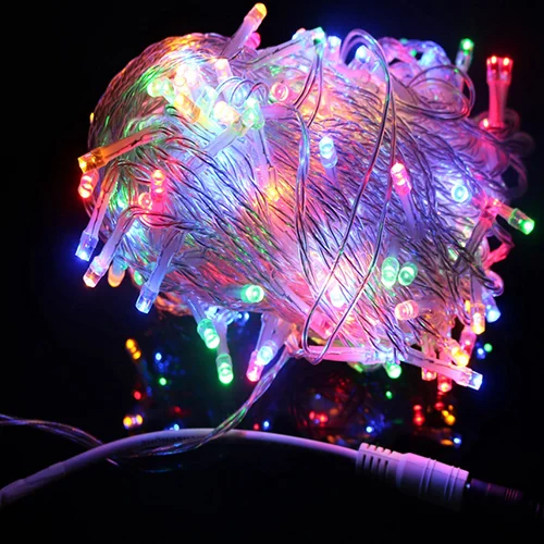 multicolor DC12V гирлянды светодиодные 10/20/возможностью погружения на глубину до 30 м праздничное Рождественское украшение струны Водонепроницаемый Домашняя вечеринка Xmas Свадебные уличная гирлянда - Испускаемый цвет: multicolor