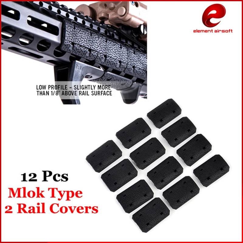 

Element Tactical Mlok Type 2 Rail Covers eMag Pul TYPE For M-lok SLOT SYSTEM Rail Panel 12 Pcs For Outdoor Hunting Wargame Mount