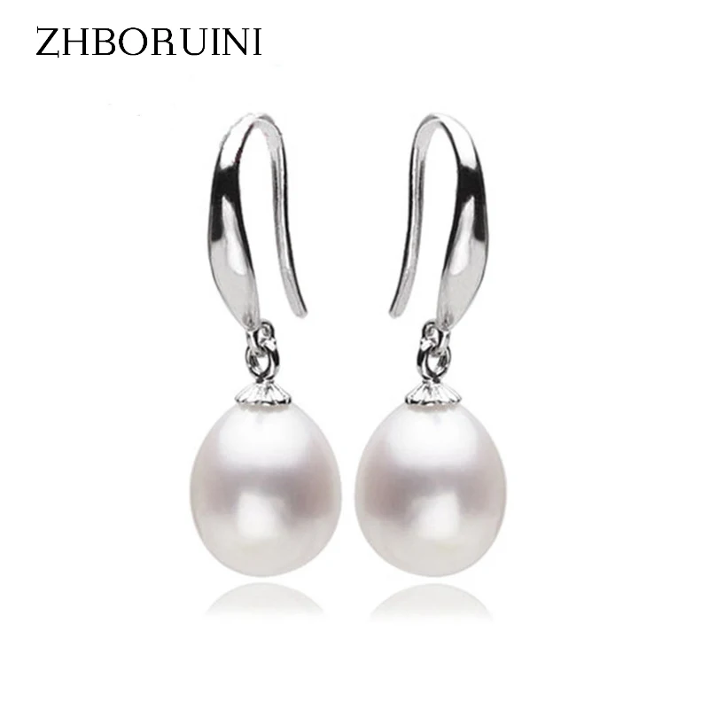 

ZHBORUINI 2019 Fashion Pearl Earrings Pearl For Women Jewelry Of Silver Water Drop Freshwater Pearl 925 Silver Earrings Jewelry