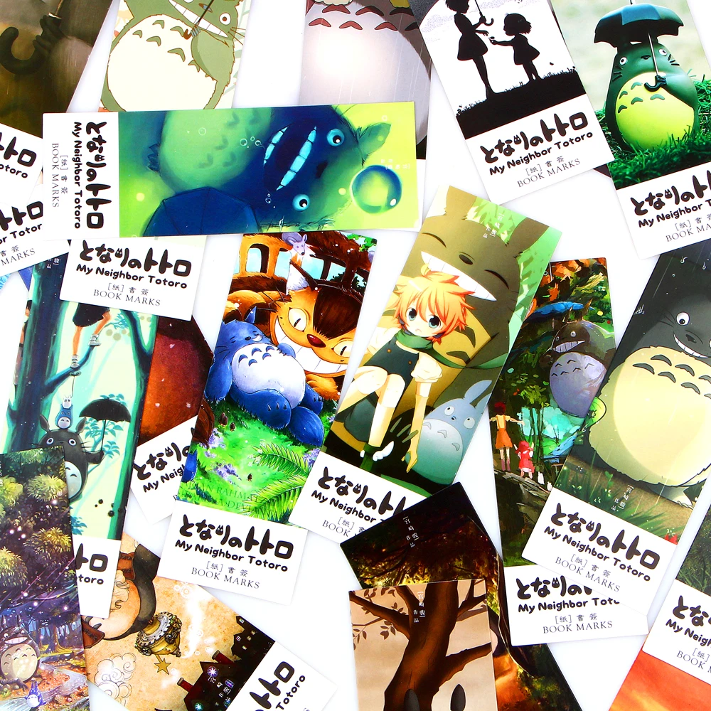 30 шт./лот Totoro закладки мультфильм Бумага Закладка корейский Забавный подарок