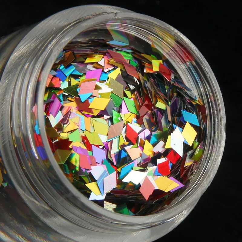 5 г Голографический лазерный маникюр ногтей Блеск пыли Советы украшения формы